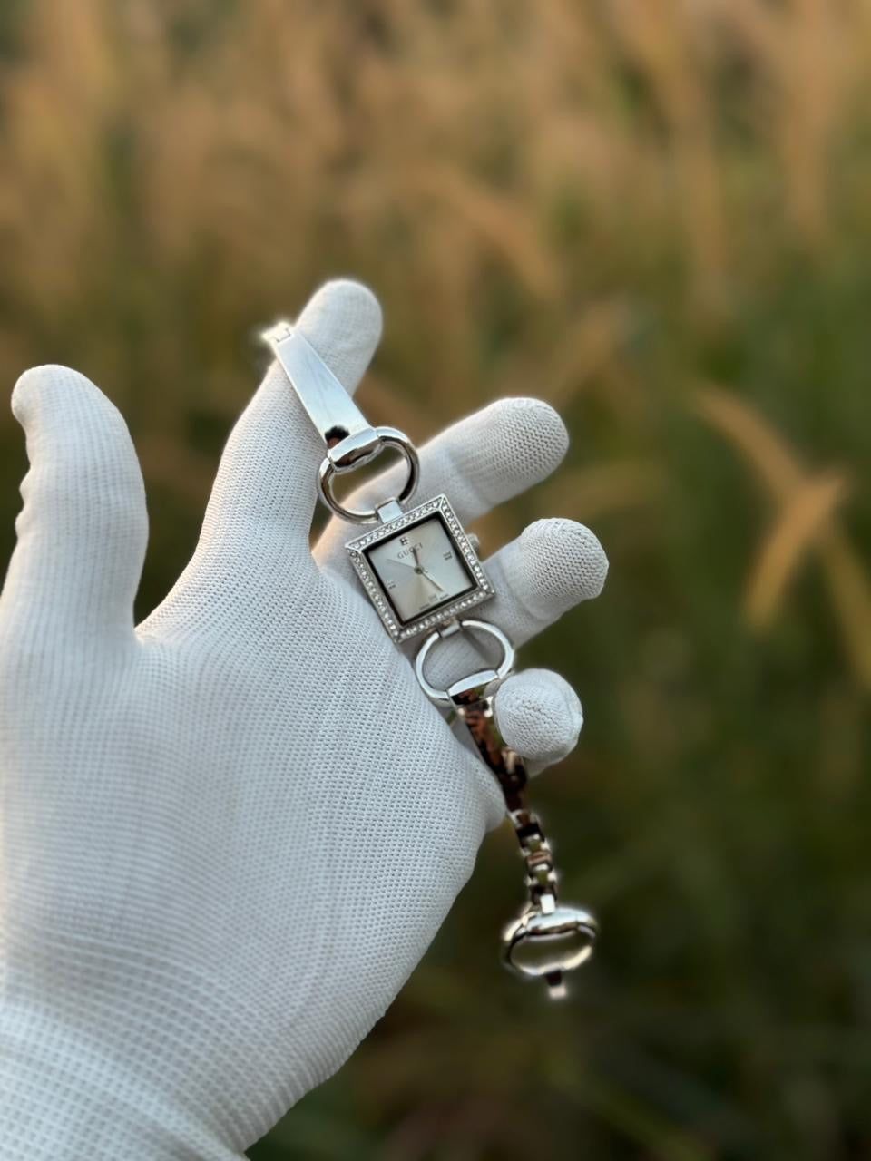 Luxury Square Dial Bracelet Watch for Women – Crystal Bezel Design