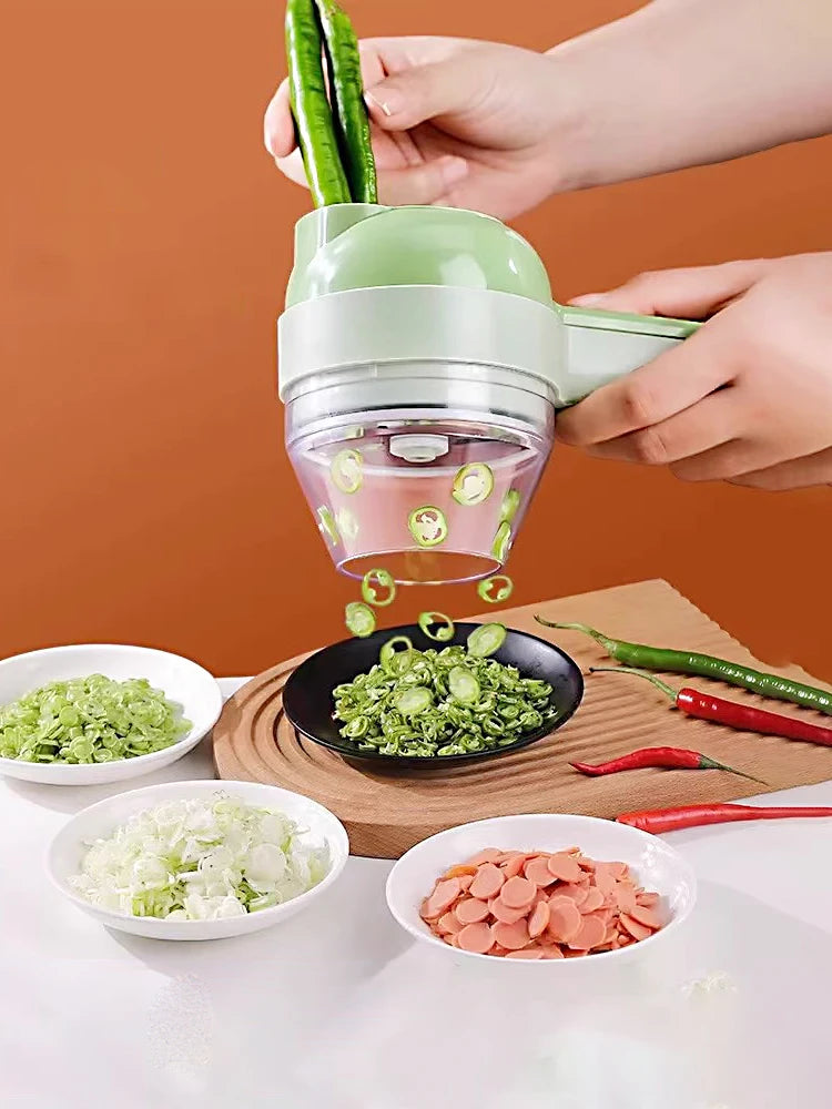 4 in 1 Portable Electric Vegetable Cutter Set