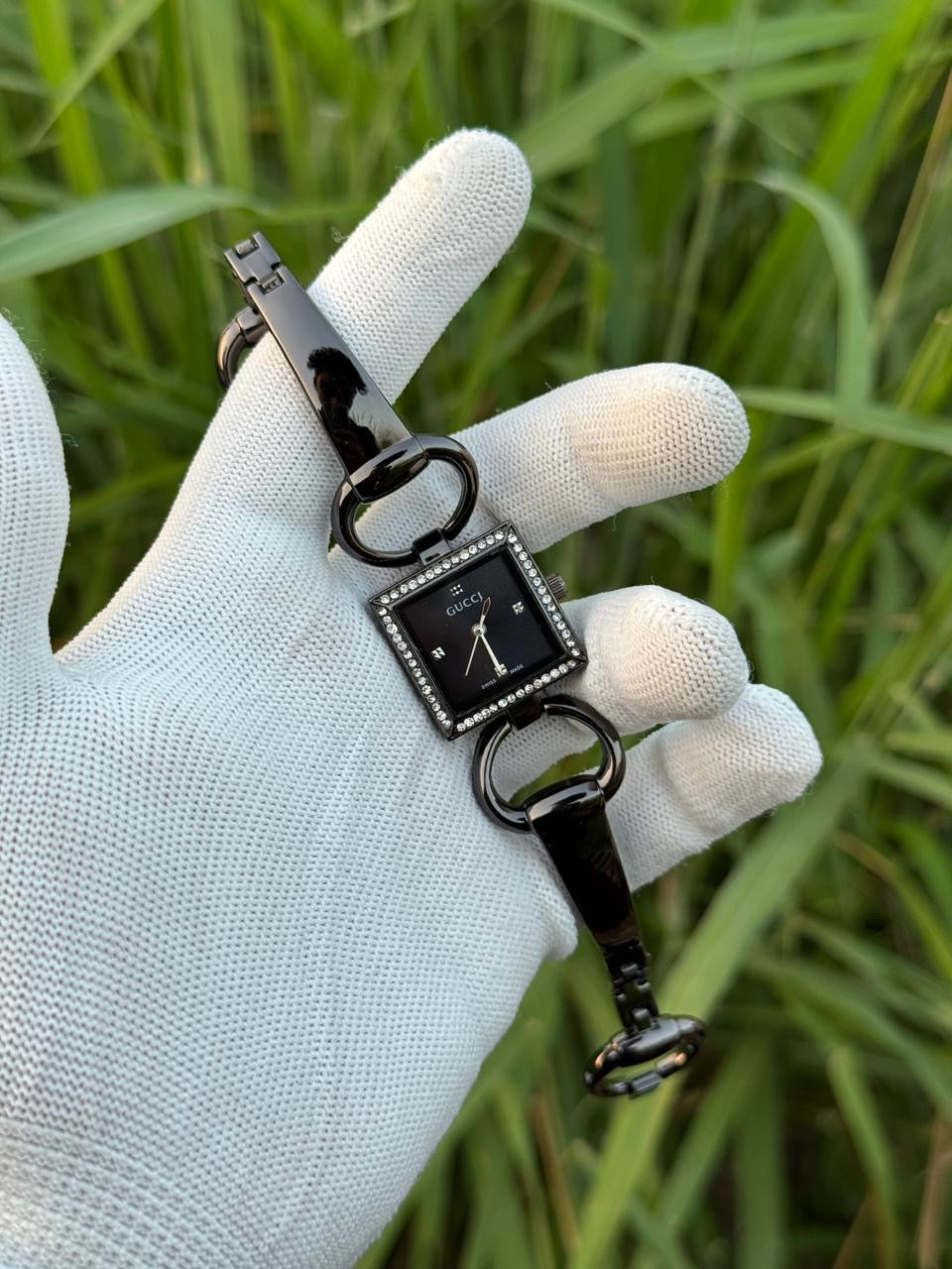 Luxury Square Dial Bracelet Watch for Women – Crystal Bezel Design