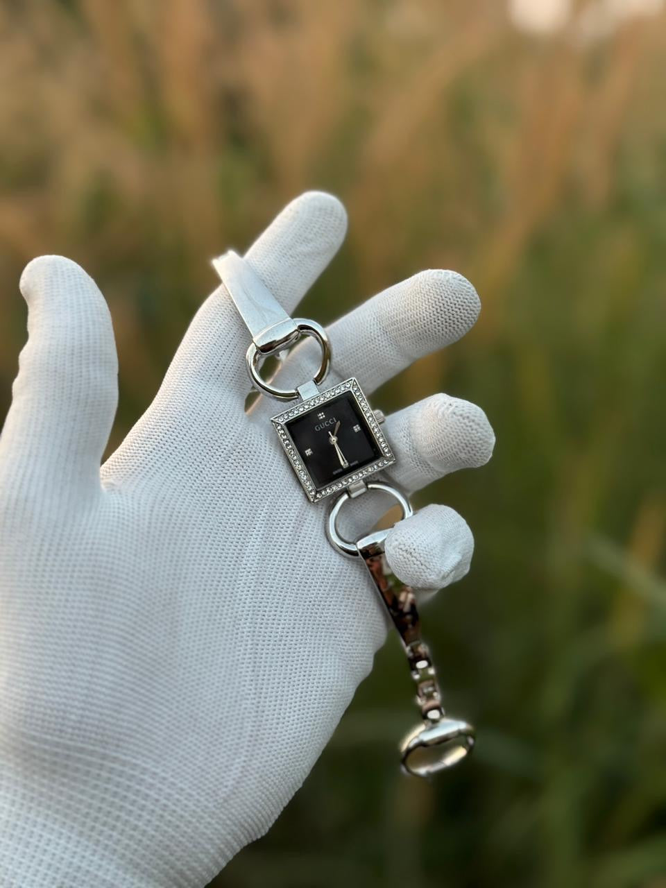 Luxury Square Dial Bracelet Watch for Women – Crystal Bezel Design