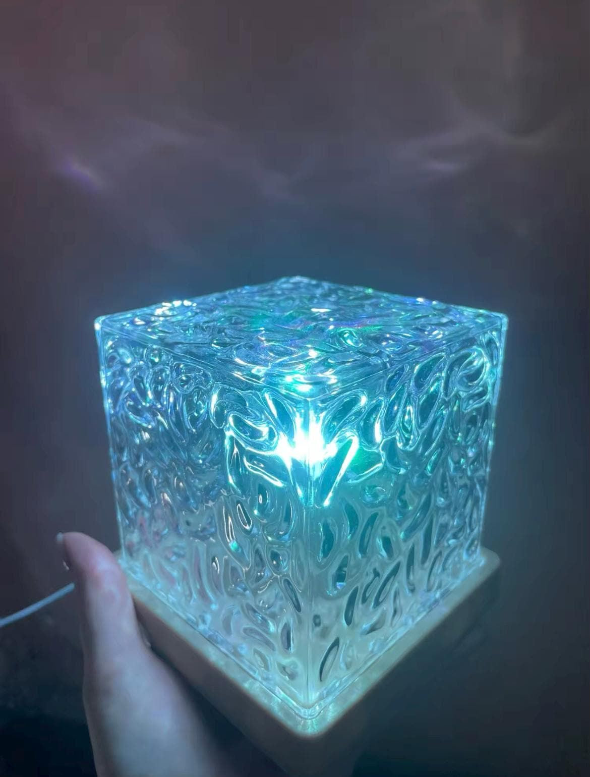 Rotating Water Ripple Night Light Aura Lamp