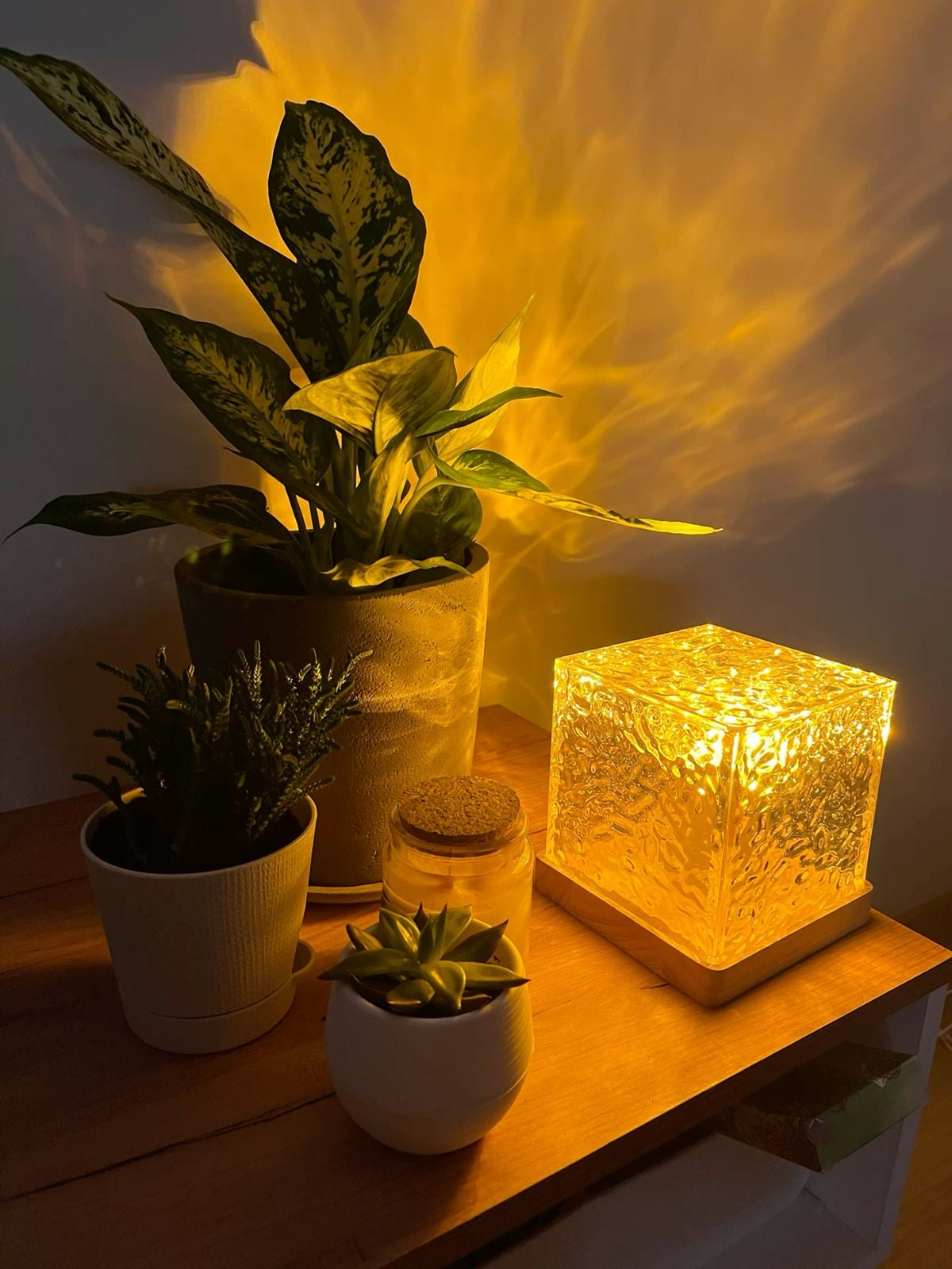 Rotating Water Ripple Night Light Aura Lamp