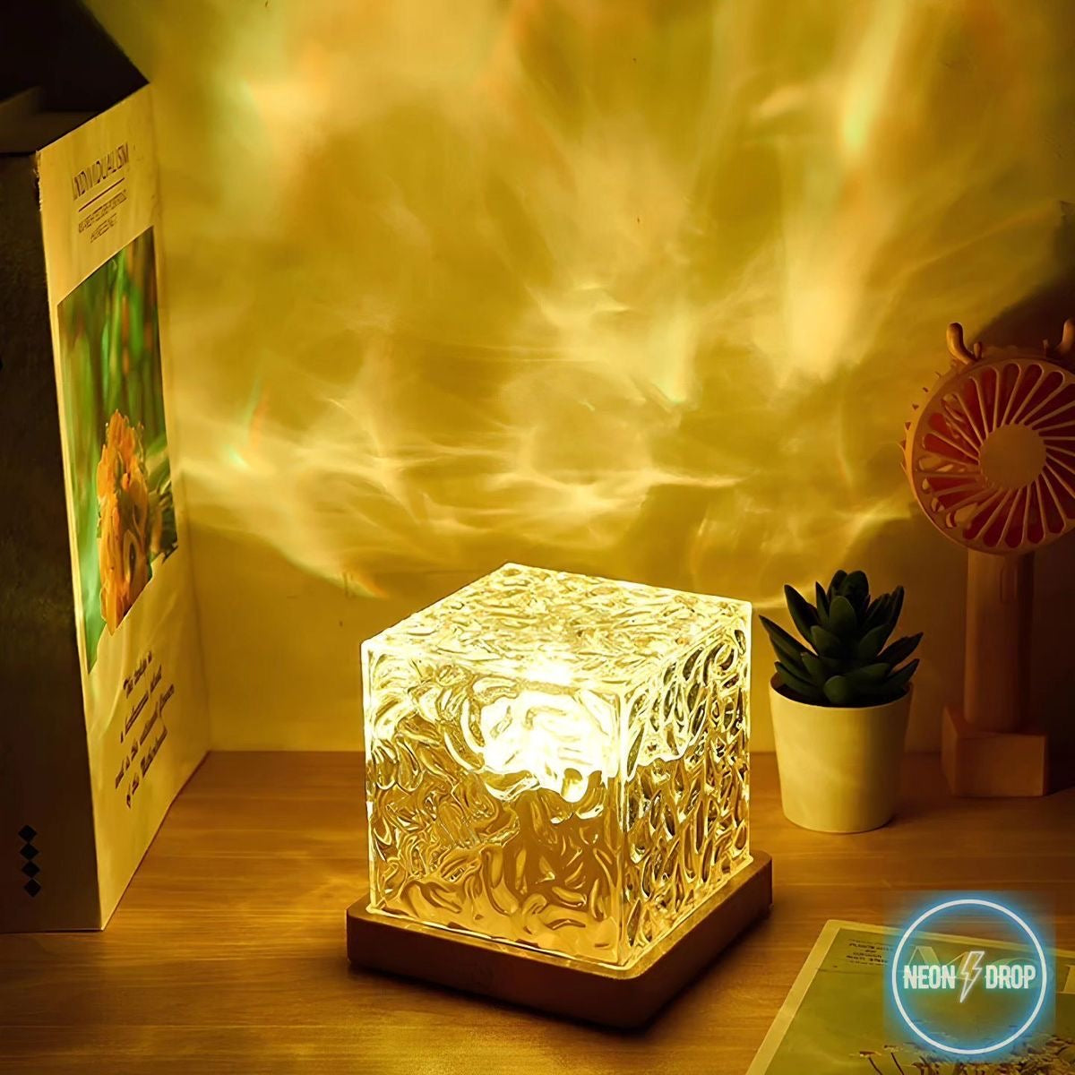 Rotating Water Ripple Night Light Aura Lamp